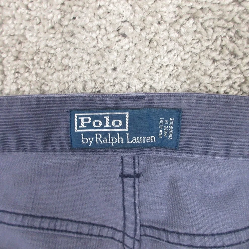 Polo‎ Ralph Lauren Pants Mens 38x30 Blue Corduroy 5 Pocket Chino Casual Comfort